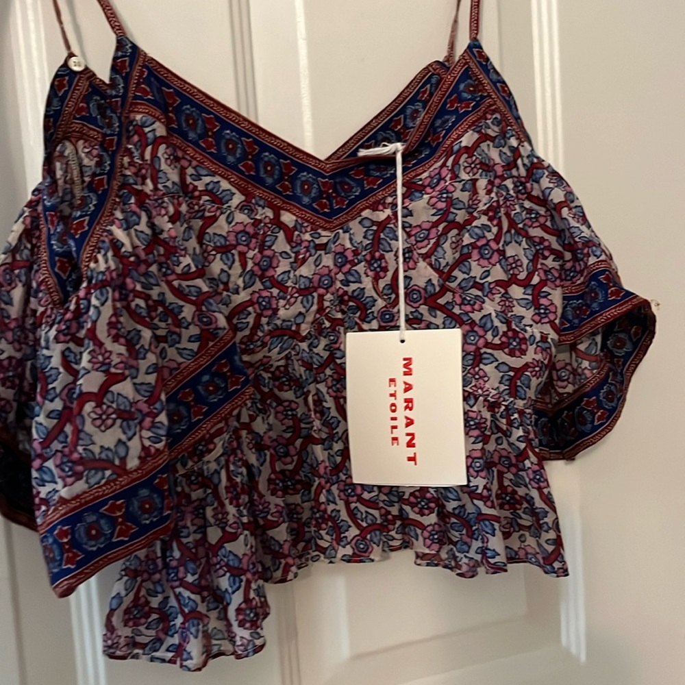 ISABEL MARANT Garuva Top Ecru FR34/xs $330
